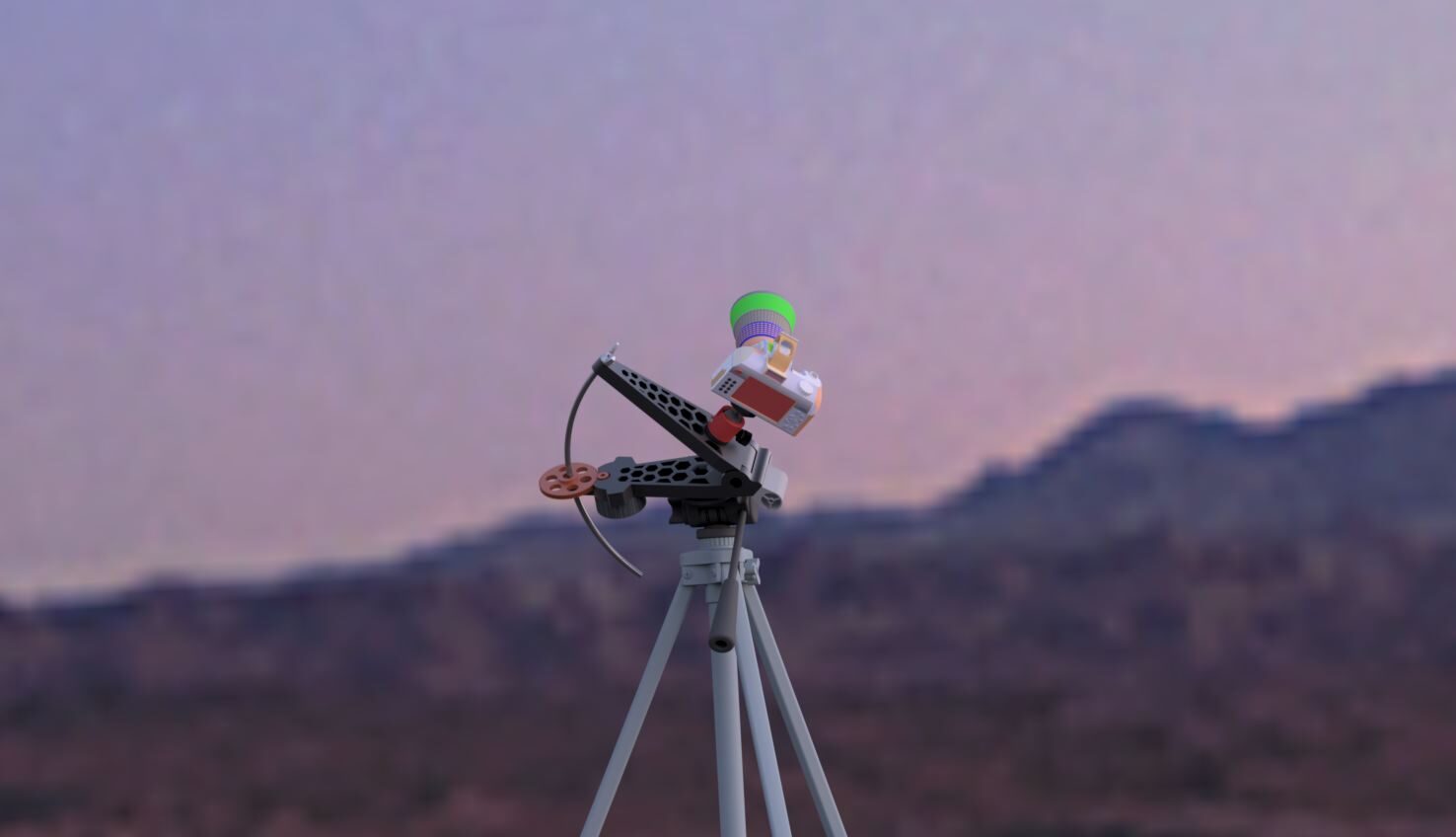 SteadySky on a tripod with phone